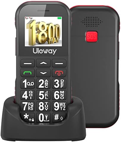 ukuu Téléphone Portable Pas Cher avec Grandes Touches Grand 1,8 Pouces Dual SIM Débloqué GSM Batterie Grande Capacité Telephone Senior - Noir Fiche Technique et Prix au Maroc
