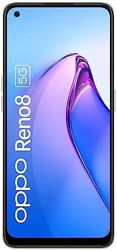 OPPO Smartphone Reno8, MediaTek Dimensity 1300 5G, écran AMOLED 6,4" 90 Hz, caméra arrière 50 MP+8 MP+2 MP, caméra frontale 32 MP, RAM 8 Go + ROM 256 Go, 4500 mAh 80 W, Supervooc, doré scintillant Fiche Technique et Prix au Maroc