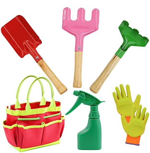 AGAKY Outils de Jardinage pour Enfants, 7 PCS Ensemble d'outils de Jardin avec arrosoir, Gants, Râteau, Pelle, Accessoires de Jardin Jouets Cadeau pour Bébé Préscolaire Avis, Fiche Technique et Prix au Maroc