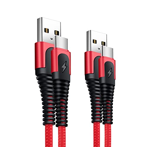 Câble USB Type C [ Lot de 2/2M ] Cable USB C Chargeur Compatible avec Samsung Galaxy S20 S10 S9 S8, Note 10 Note 9 Note 8,Huawei,Sony LG,HTC et d'autres Dispositifs Qui Supportent USB C - Rouge Fiche Technique et Prix au Maroc