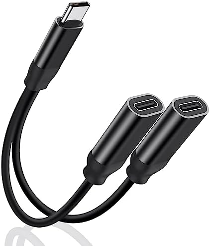 Adaptateur Double USB C Jack Casque et Chargeur, 2 en 1 Type C Audio Charge Adaptateur Câble TPE Compatible avec Samsung Galaxy S23/S22/S21/Ultra Note20,Huawei P40/Mate 40,Pixel 4/3/XL,OnePlus 9 Fiche Technique et Prix au Maroc