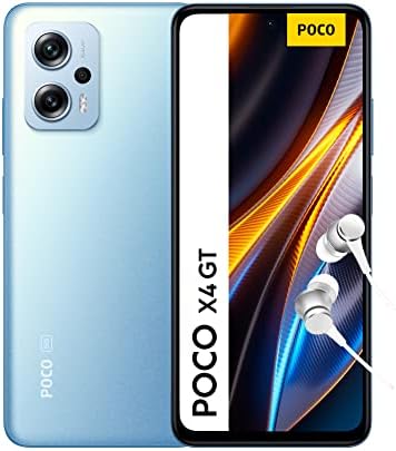 Xiaomi POCO X4 GT 5G, Smartphone 8+256GB, 6.6” 144Hz Écran DynamicSwitch, MediaTek Dimensity 8100, Triple Caméra 64MP, 5080mAh, Charge Turbo 67W, Bleu (Version française) Alexa Mains-Libres Fiche Technique et Prix au Maroc
