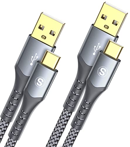 sweguard Câble USB C (1M+1M Lot de 2) Durable 3A Chargeur USB C Cable USB Type C Charge Rapide Nylon Tressé pour Galaxy S21 S20 S10 S20 Fe Note 20 A20e A51,Huawei,Sony,LG,Xiaomi et Plus-gris Fiche Technique et Prix au Maroc