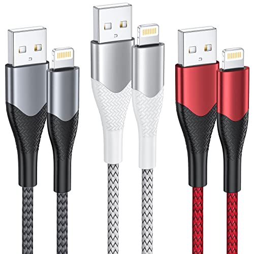 XUDUO Câble iPhone Chargeur iPhone, [2m/Lot de 3] Cable USB iPhone Certifié MFi Câble Lightning Nylon Tressé Fil Charge Rapide iPhone Cordon pour iPhone 13 12 Pro Max 11 XS XR X 10 8 7 6 6s SE 2020 Fiche Technique et Prix au Maroc