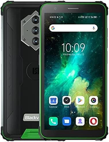 Blackview BV6600E IP68 Téléphone Portable Incassable, Batterie 8580mAh (Charge Inversée), 5.7'' HD+ IP68 & IP69K Smartphone Étanche Antichoc Android 11, Octa Core 4GB + 32GB, Caméra 16MP GPS Vert Fiche Technique et Prix au Maroc