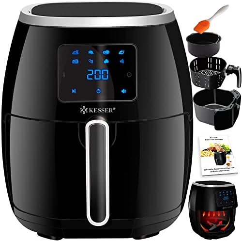KESSER® XXL Friteuse à air chaud 1 700 W avec corbeille à pain Four 5,5 litres Friteuse Gril sans huile Cuiseur Friteuse à air chaud Airfryer Avis, Fiche Technique et Prix au Maroc