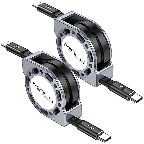 Minlu 100W Câble de Charge Télescopique USB C vers USB C 2Pack 1,2M type C vers USB C Câble de Chargeur Type C Câble de Charge pour MacBook Pro 2021,iPad Pro 2021,Galaxy S23/S22 Ultra,Pixel,Switch,LG Fiche Technique et Prix au Maroc