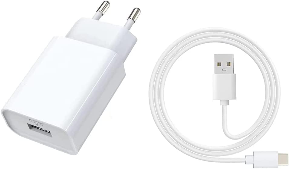 18W Chargeur Secteur QC 3.0 Rapide USB Type C, 5V 3A Quick Charge, Adaptateur Secteur USB et Câble pour Samsung Galaxy S8 S9 S10 A51 A53 A52 A72 Note 10/8/9, Xiaomi 10/10 Lite/9T/9/8, Redmi,Huawei P20 Fiche Technique et Prix au Maroc