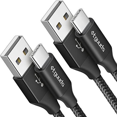 etguuds Câble USB C Long [2m/Lot de 2], 3.1A USB Type C Chargeur Cable and Nylon Charge Rapide USB-C Cordon for Galaxy S22 S21 Ultra S20 S10 S9 S10 fe, A12 A13 A21s A50, LG V20 V30 -Noir Fiche Technique et Prix au Maroc