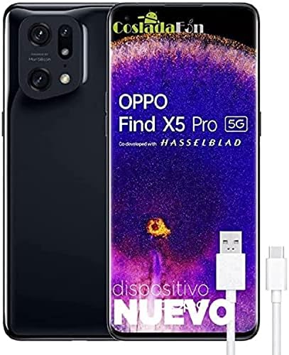 OPPO Find X5 Pro 5G - Smartphone 256GB, 12GB RAM, Dual Sim, Black Fiche Technique et Prix au Maroc