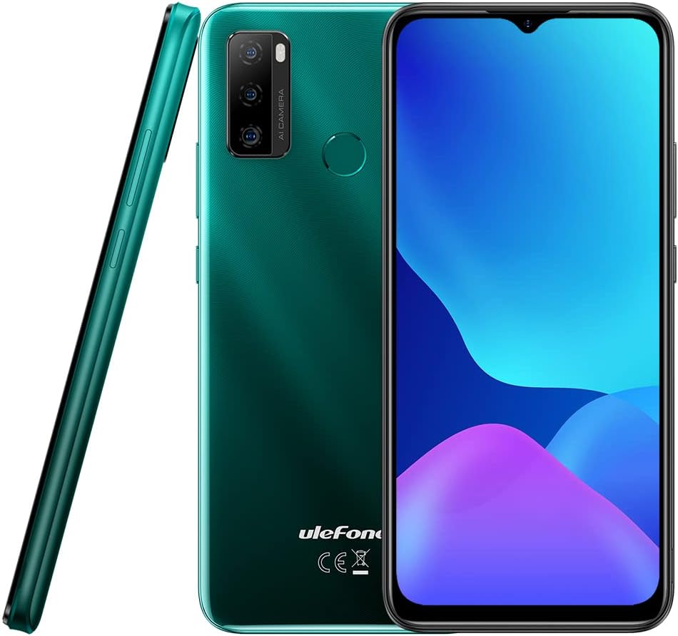 Téléphone Debloqué Ulefone Note 10(P), 3Go RAM 128Go ROM, Triple Caméra 13MP, Smartphone Double SIM, 6,5'' HD+, 3 Emplacements pour Cartes, Android 11, Batterie 5500mAh, Empreintes Digitales Vert Fiche Technique et Prix au Maroc