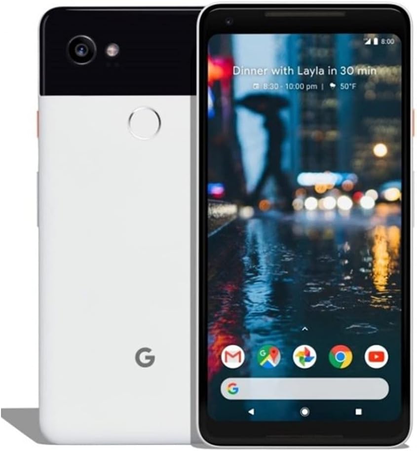 Google Flagship Phone Pixel 2 XL 64 Go [Français non garanti] Full Screen QHD+ (2880 x 1440) POLED Noir & Blanc Fiche Technique et Prix au Maroc