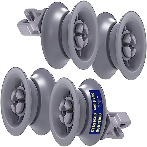 4 Pièces Roulette pour Panier Superieur Lave Vaisselle 00611666 00165313 pour Bosch Pièces et Accessoires pour Lave-Vaisselles Convenant à Différents Modèles Garantie de 10 Ans - MONTERAL Avis, Fiche Technique et Prix au Maroc