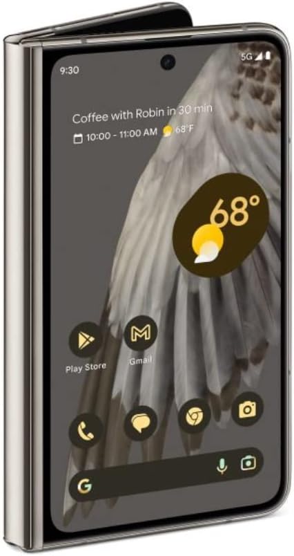 Google Pixel Fold 5G 256 Go + 12 Go RAM Débloqué en usine - Double SIM (Nano-SIM + eSIM) - Smartphone Android à écran pliable (porcelaine) Fiche Technique et Prix au Maroc