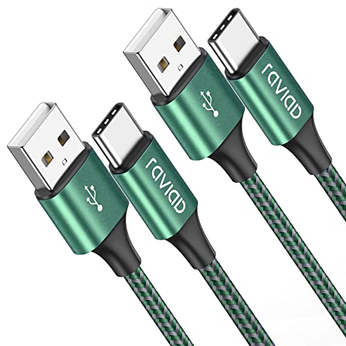 RAVIAD Câble USB C [1M, Lot de 2], Cable USB C Charge Rapide Nylon Tressé 3.1A Chargeur Type C pour Samsung Galaxy S21 S20 S8 S9 S10 A50 A51 A20e, Huawei P40 P30 P20, Redmi Note 10- Vert Fiche Technique et Prix au Maroc