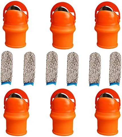 Shenrongtong Couteau de Pouce de Jardinage, 12 pièces en Silicone Outil de récolte avec protège-Doigts, Coupe-Pouce Orange Outils de Jardinage pour jardiniers Cueillir Fruits Légumes Avis, Fiche Technique et Prix au Maroc