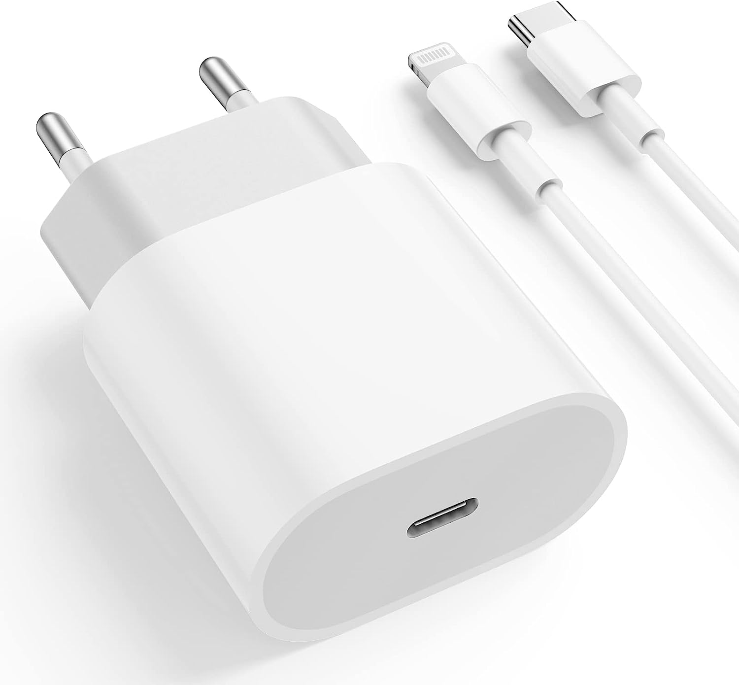 Chargeur iPhone USB C 20W 【Certifié Apple MFi】 Chargeur iPhone Rapide avec Câble USB C vers Lightning 2M Alimentation PD 3.0 Adaptateur Secteur Prise Compatible avec iPhone 14/13/12/11/X/XS/XR/8/iPad Fiche Technique et Prix au Maroc