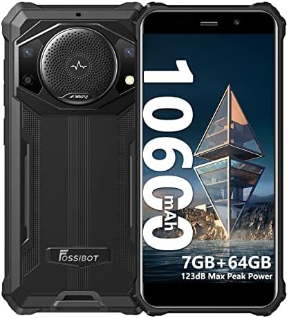 FOSSiBOT F101 Android 12 Téléphone Portable Incassable 2023, 10600 mAh, 7 + 64 Go/512 Go Extensible, avec Haut-Parleur 123 DB, Écran HD+ 5,45" 24 MP + 5 MP + 0,3 MP OTG/Face ID/GPS/4G Dual SIM Fiche Technique et Prix au Maroc