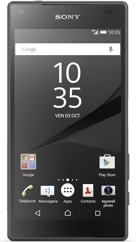 Sony Xperia Z5 Compact Smartphone débloqué 4G (Ecran: 4.6 pouces - 32 Go - Simple Nano-SIM - Android 5.1 Lollipop) Noir Fiche Technique et Prix au Maroc
