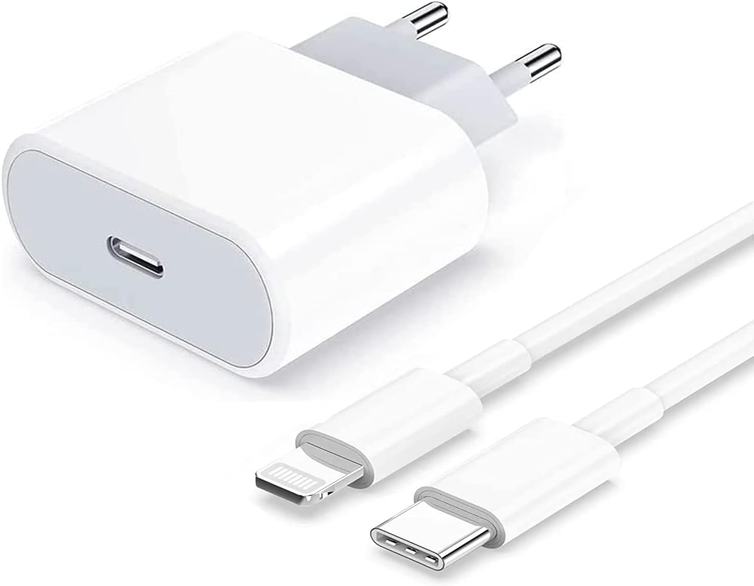 iPhone Chargeur Rapide USB-C【Apple Certifié MFi】Prise Secteur Mural USB C Alimentation Adaptateur 20W et câble USB-C vers Lightning de 2M pour iPhone 14/14 Pro/14 Pro Max/14 Plus/13/12/11/SE/X,AirPods Fiche Technique et Prix au Maroc