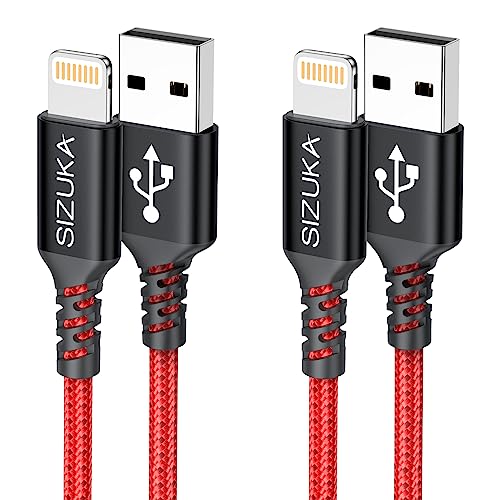 SIZUKA Câble iPhone [0.3M/Lot de 2] Cable Chargeur iPhone Certifié MFi Câble Lightning avec Connecteur Résistant Fil Charge Rapide Compatible avec iPhone 13 12 11 Pro Max XS XR X 8 7 6 Plus 5 5s SE Fiche Technique et Prix au Maroc