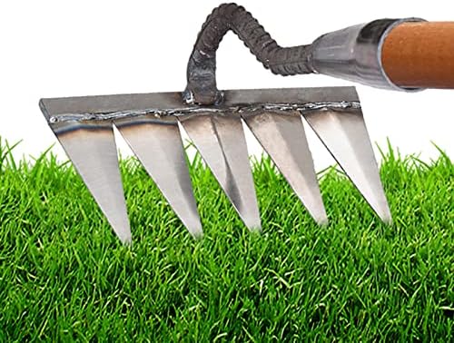 Râteau De Jardin, Outil De Râteau De Désherbage, 4/5/6/7 Dents Creuse en Acier Trempé, Râteau Déchaumeur, Râteau À Main De Jardin en Acier Au Carbone, Désherbage, Jardinage, Outil De Désherbage Avis, Fiche Technique et Prix au Maroc