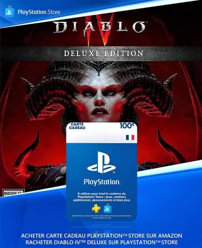 100€ Carte Cadeau PlayStation pour Diablo IV: Deluxe Edition [Acheter le jeu sur le PS Store] - Compte Français [Code par Email] Fiche Technique et Prix au Maroc