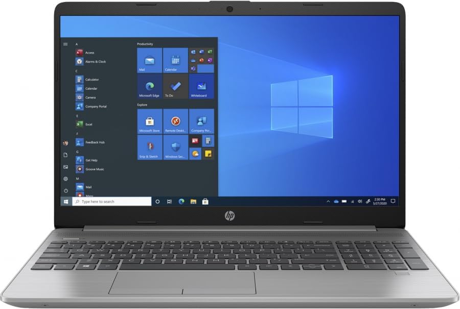 HP 250 G8 DDR4-SDRAM Notebook 39.6 cm (15.6) 1920 x 1080 px 10th Gen Intel® Coreâ"¢ i3 8 Go 256 Go SSD Wi-Fi 5 (802.11ac) Windows 10 Home Silver Fiche Technique et Prix au Maroc