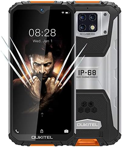 4G Telephone Incassable (2020) OUKITEL WP6, Batterie 10000mAh (Charge Rapide), Robust Smartphone IP68 Antichoc Etanche, Caméra 48MP, Helio P70 6 Go + 128 Go, FHD+ 6,3 Pouces,Dual SIM GPS WiFi Orange Fiche Technique et Prix au Maroc