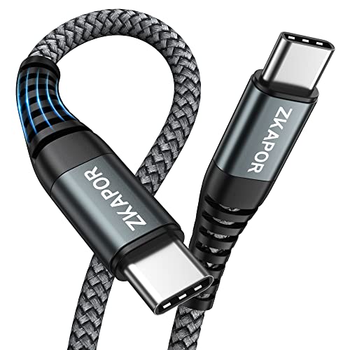 ZKAPOR Long Câble USB C vers USB C 2M, Cable Type C 60W Câble USB C Charge Rapide Compatible avec Samsung Galaxy S22 /S21 /S20, Pad Pro 2020, Air 2020/2018, Huawei P40 /P30, Mate, Pixel 3/4 -Gris Fiche Technique et Prix au Maroc