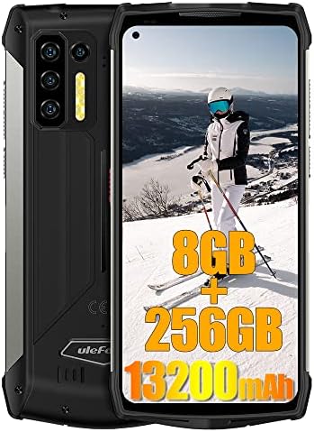 Ulefone Power Armor 13 Smartphones, Batterie 13200mAh, 8Go + 256Go, 48MP + 16MP, Téléphone Portables Débloqués Helio G95 6.81" FHD+ Android 11, Recharge sans Fil NFC Fiche Technique et Prix au Maroc