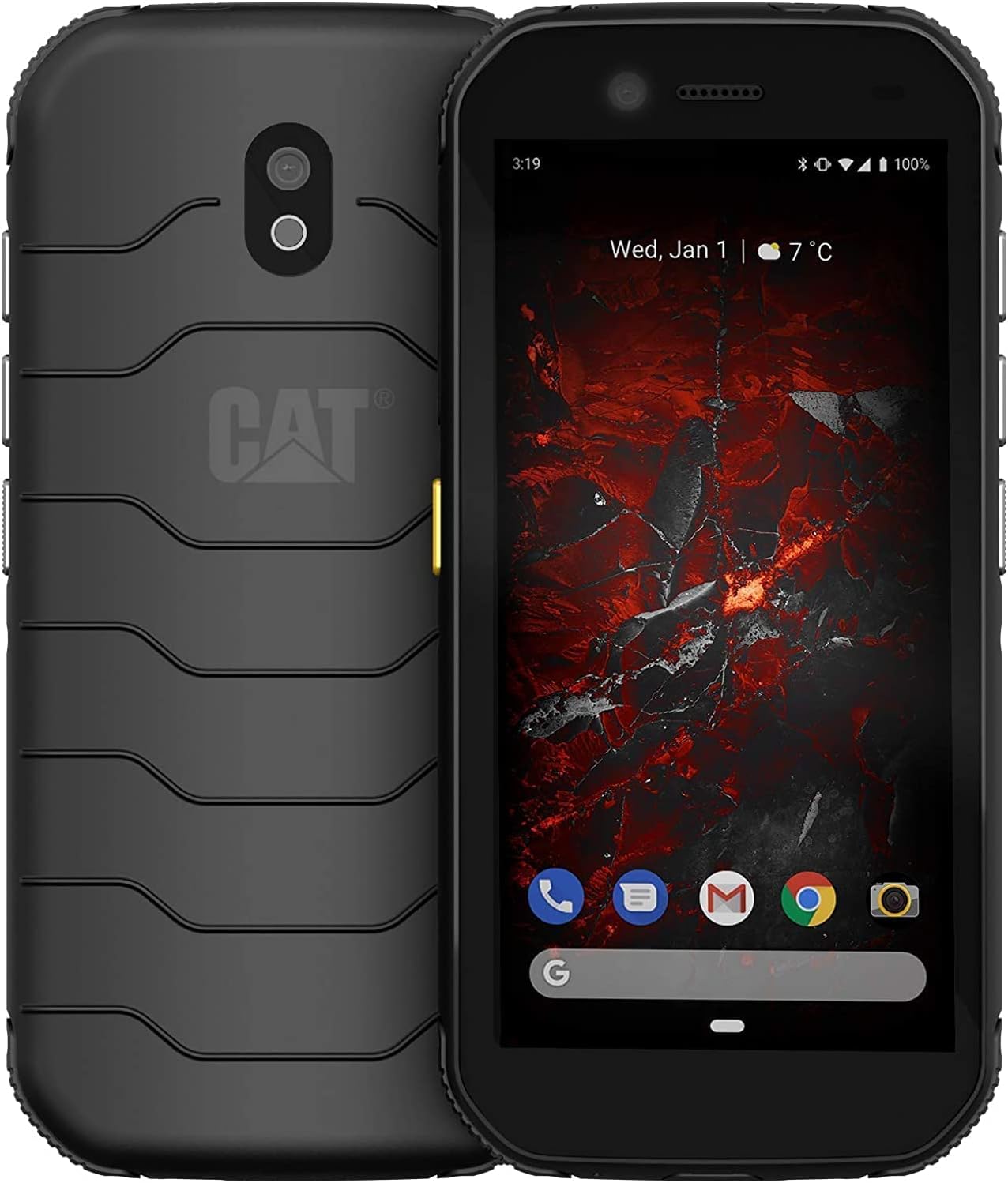 CAT Phone S42 H+ Plus 4G LTE Rugged (IP68, MIL SPEC 810H, 5,5" HD+, Quadcore 1,8 GHz, 4200 mAh, double SIM, 3 Go/32 Go (pas Verizon Sprint Boost Cricket) (avec chargeur de voiture rapide) Fiche Technique et Prix au Maroc