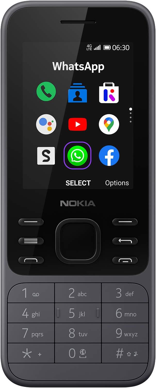 Nokia 6300 4G - Mobile Phone, Charcoal Fiche Technique et Prix au Maroc