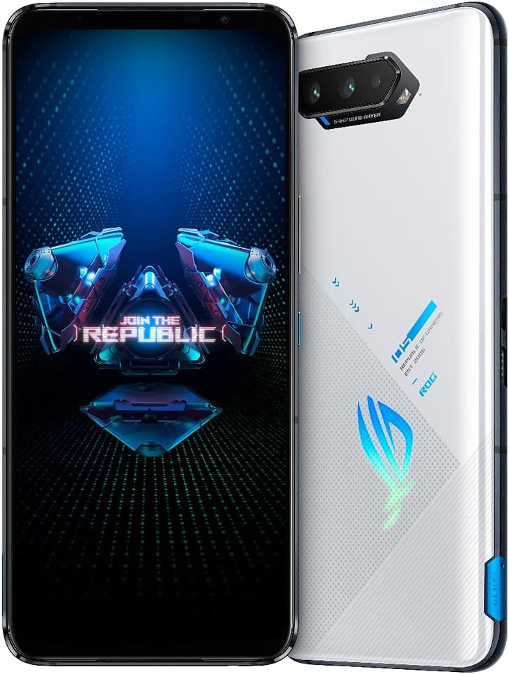 ASUS ROG Phone 5 ZS673KS-1B013EU 17,2 cm (6.78") Double SIM Android 11 5G USB Type-C 12 Go 256 Go 6000 mAh Blanc Fiche Technique et Prix au Maroc