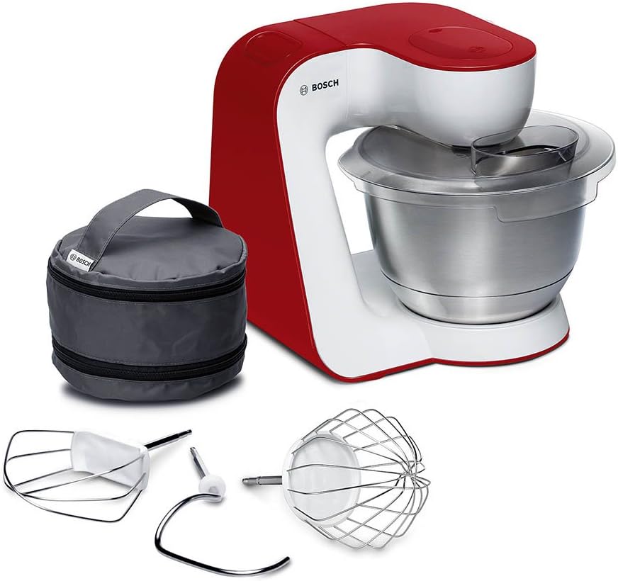 BOSCH MUM5 STARTLINE MUM54R00 ROBOT DE COCINA 3,9 L ROJO, BLANCO 900 W Avis, Fiche Technique et Prix au Maroc