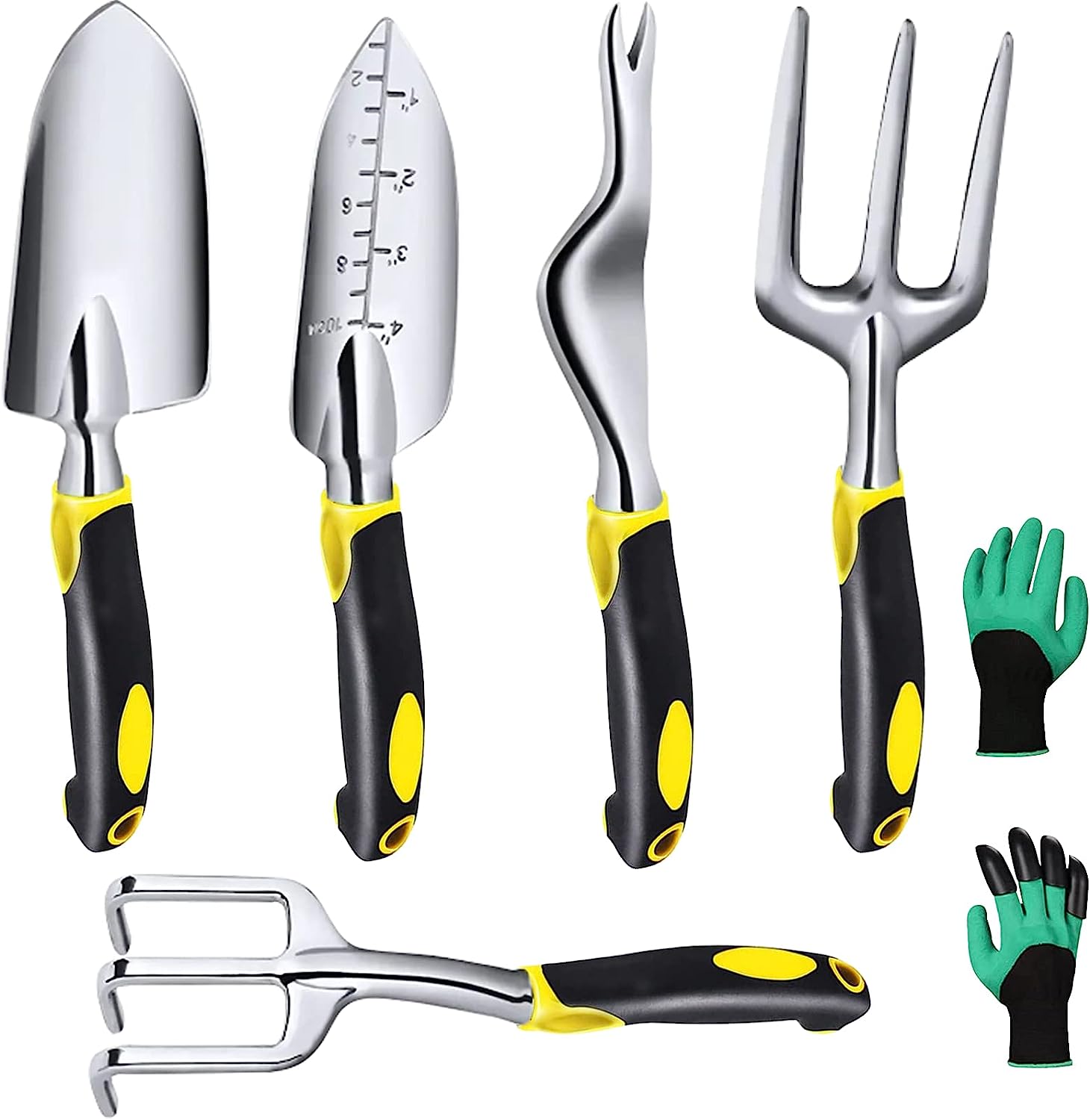 Ensemble d'outils de Jardinage, 5 Pièces Outils de Jardin Trousse Cadeau d'outils à Main avec Ergonomiques Poignée, Étanche Kit Jardinage Acier Inoxydable, Cadeau de Jardin pour Femme ou Homme Avis, Fiche Technique et Prix au Maroc