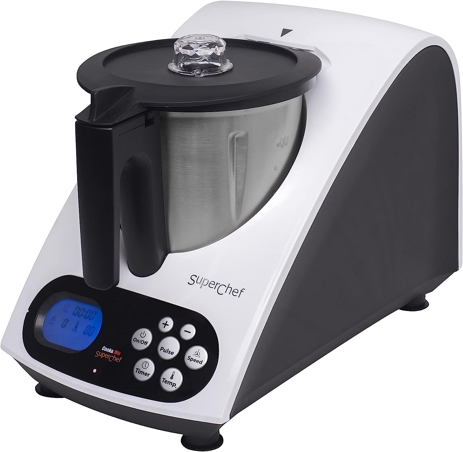 Superchef Robot de cuisine VA1500 Cook&MIx, 1100 W + 500 W, pot de 2 litres de capacité réelle, 10 vitesses, 40 ° à 110 ° Avis, Fiche Technique et Prix au Maroc