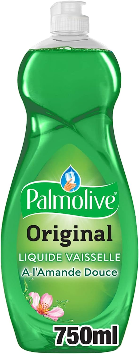 PALMOLIVE - Liquide Vaisselle Palmolive Original à l'Amande Douce - Respectueux de la Peau - Produit Dégraissant Pour une Vaisselle Étincelante - Flacon 750 ml Avis, Fiche Technique et Prix au Maroc