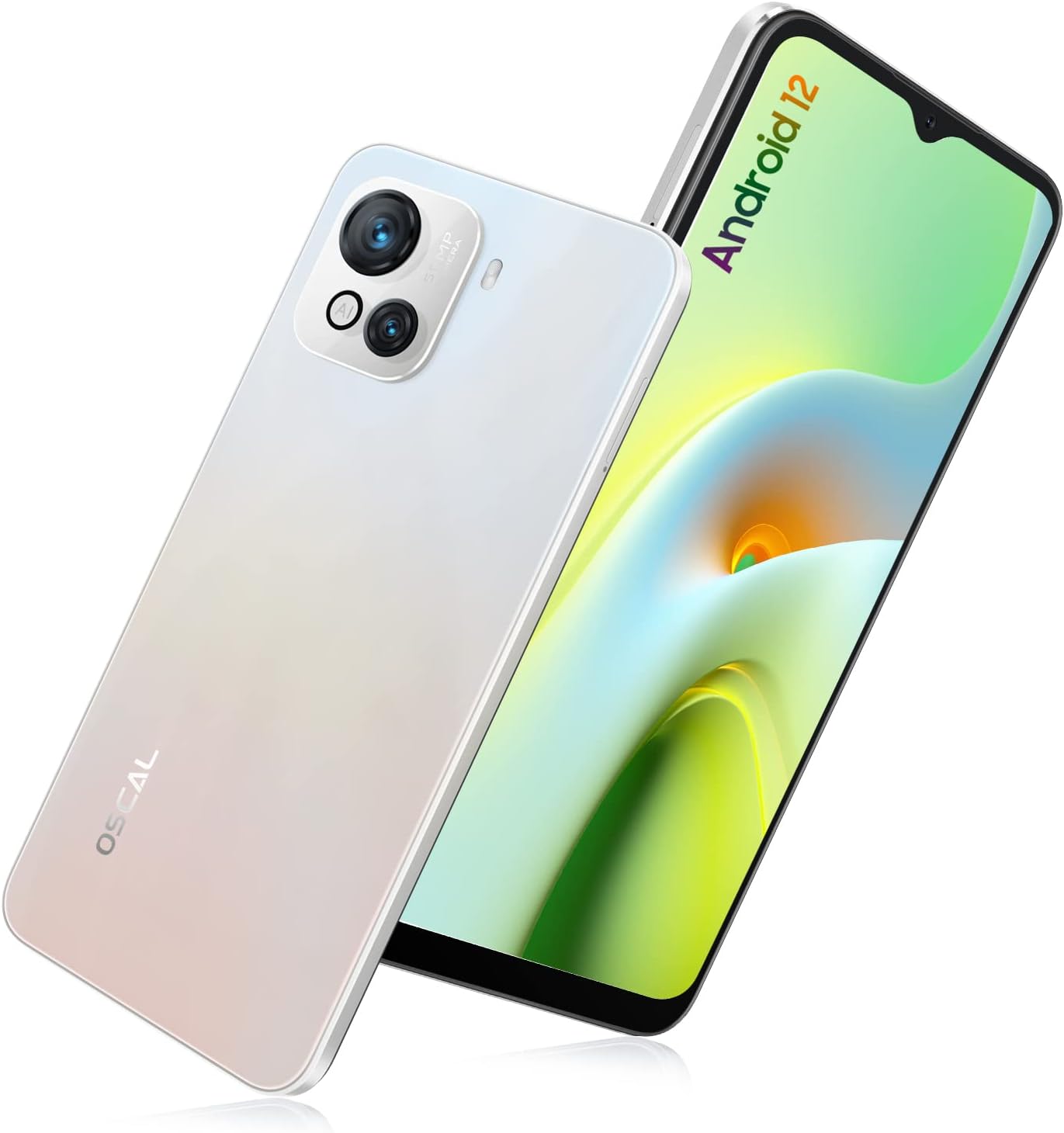 OSCAL Téléphone Portable, Android 12 Smartphone, 6.517" Display, 8Go+128Go(SD 1To) Smartphone Déverrouillé, téléphone Android avec Batterie 5180 mAh, Caméra 50MP +8MP, Processor Octa-Core Fiche Technique et Prix au Maroc