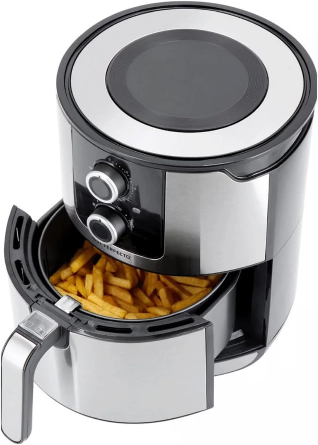 JUST PERFECTO Friteuse Sans Huile 4L | 1400 W | Acier inoxydable | Avec fonction minuterie | Passe au lave-vaisselle | Airfryer, friteuse à air enroué, friteuse Avis, Fiche Technique et Prix au Maroc