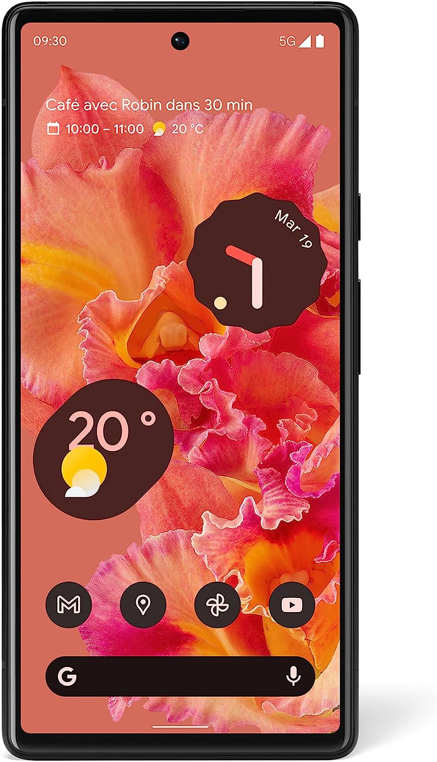 Google Pixel 6 – Smartphone Android 5G débloqué avec appareil photo de 50 Mpx et objectif Grand Angle – [128GB] – [Kinda Coral] Fiche Technique et Prix au Maroc