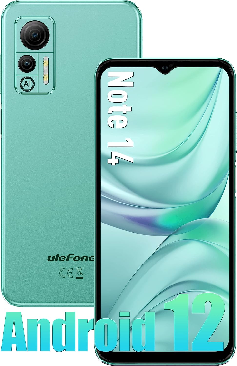 Smartphone Pas Cher 4G, Ulefone Note 14 Telephone Portable Pas Cher Android 12 4500mAh (16Go ROM/SD-128Go, Quad Core Processeur, Écran 6.52"HD+, 8MP+5MP, Smartphone Dual SIM) Face ID/2Ans de Garantie Fiche Technique et Prix au Maroc