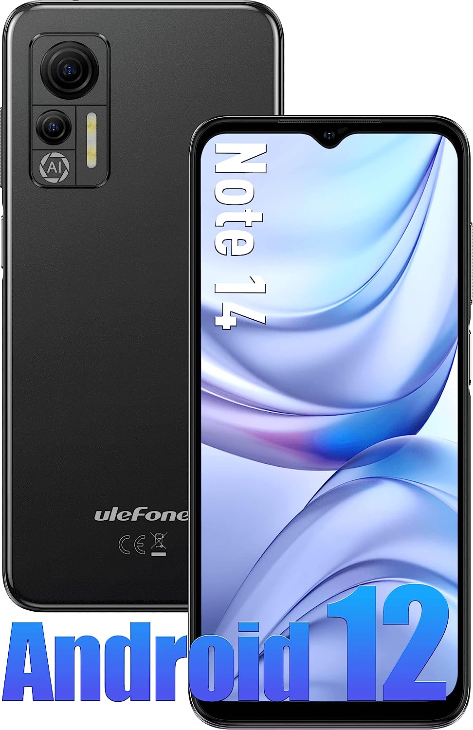 Ulefone Note 14 Telephone Portable Pas Cher Android 12 3Go+16Go ROM/SD-128Go, 4500mAh Quad Core Écran 6.52", 8MP+5MP, Smartphone Pas Cher 4G Mobile Phone Dual SIM, 3 Card Slots, Face ID 2Ans Garantie Fiche Technique et Prix au Maroc
