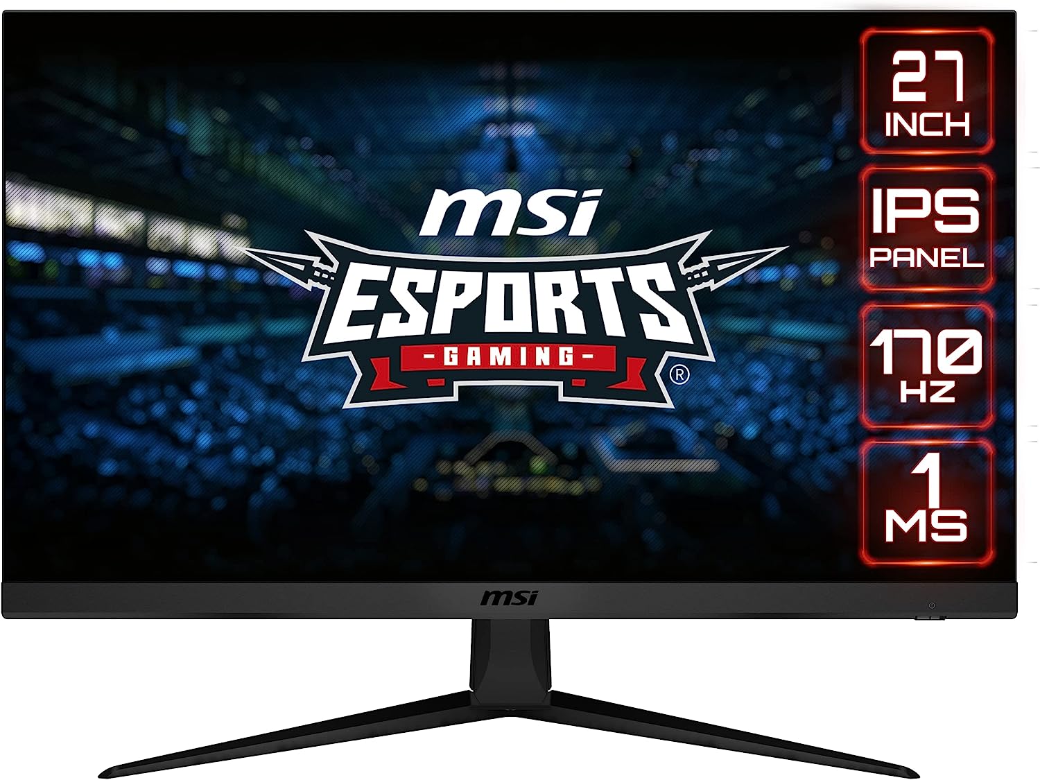 MSI G2712 Écran Gaming 27" FHD - Dalle IPS 1920x1080, 170Hz / 1ms, FreeSync Premium - DisplayPort 1.2a, HDMI 1.4b Fiche Technique et Prix au Maroc