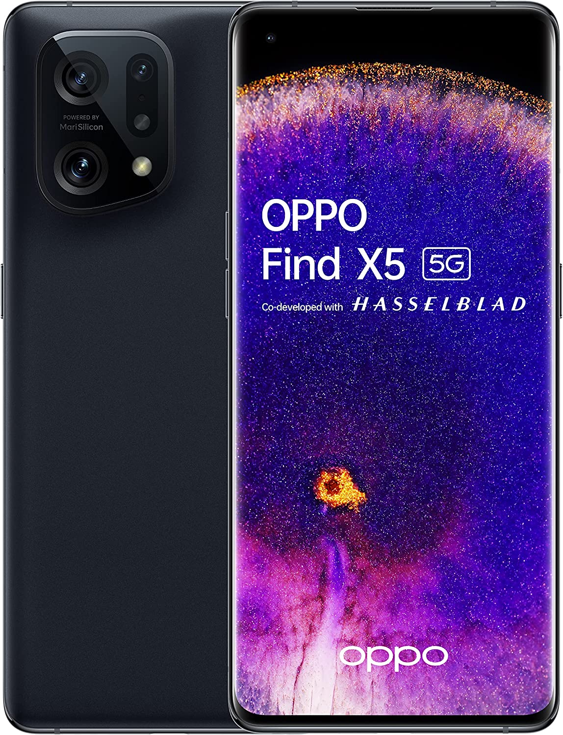 OPPO Find X5 5G - Smartphone 256GB, 8GB RAM, Dual Sim, Black Fiche Technique et Prix au Maroc