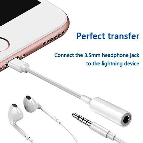 Adaptateur pour iPhone, Adaptateur Jack vers Prise Casque et kit Audio de 3,5mm via Prise de charge pour iPhone  -Blanc
 Fiche Technique et Prix au Maroc