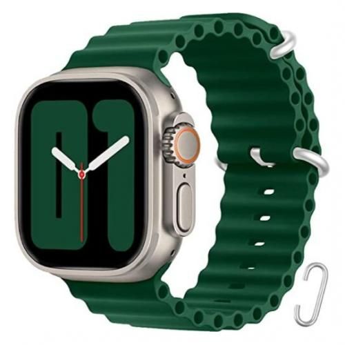 Band Replacement Strap Compatible with Apple Watch Compatible Série 1 à 8, SE et Ultra. taille:38/40/41MM, vert fonce
 Fiche Technique et Prix au Maroc