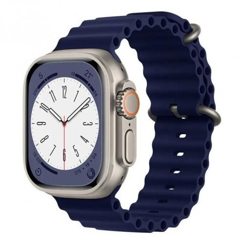 Band Replacement Strap Compatible with Apple Watch Série 1 à 8, SE et Ultra, taille:42/44/45/49MM, bleu marine
 Fiche Technique et Prix au Maroc
