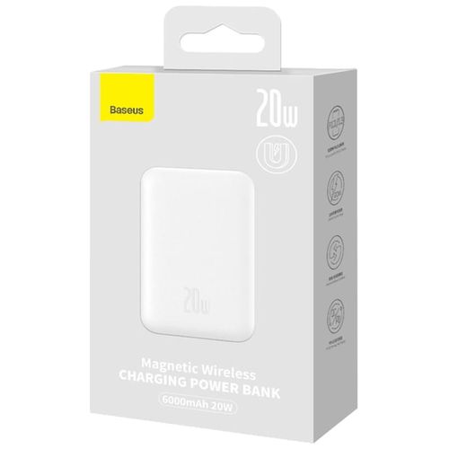 Baseus Power Bank Magnétique Sans fil 20W 6000mAh, Pour iPhone 12/13/14 Pro, Charge rapide Magsafe ..
 Fiche Technique et Prix au Maroc