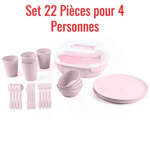 Boite à repas Lunch box, Boite a manger pique nique Plage (4 personnes 26 pcs)
 Fiche Technique et Prix au Maroc